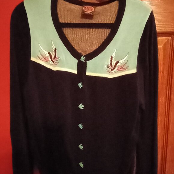 Too Fast Pin up Cardigan  embroidered - Picture 7 of 7